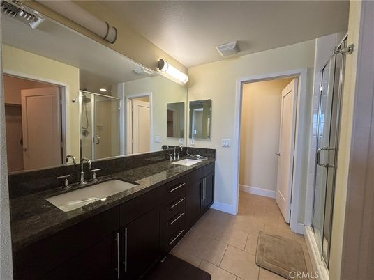 Bathroom, Dual Sink Vanities, Glass Shower, Interior