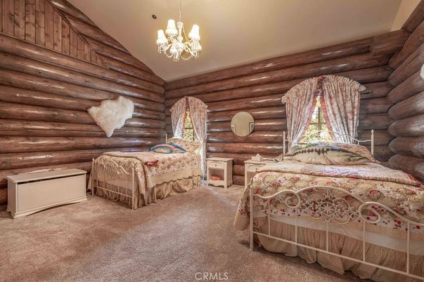 Bedroom, Chandelier, Interior, Wooden Walls