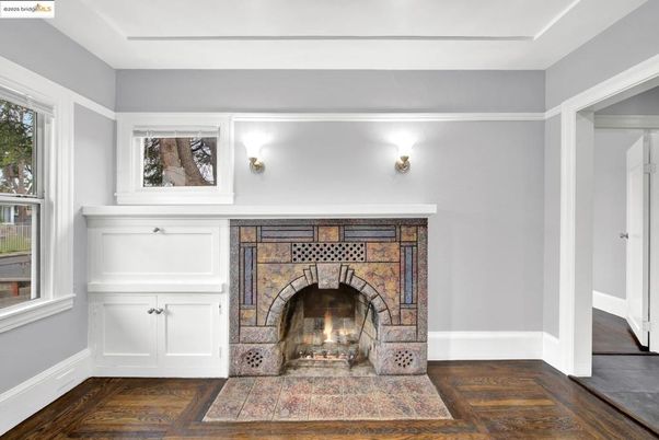 Fireplace, Interior, Wood Texture Flooring