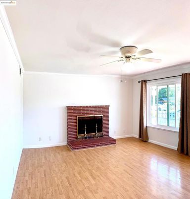 Empty room, Fireplace, Interior, Wood Texture Flooring