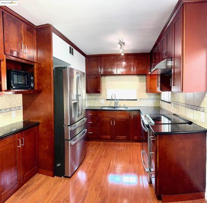 Interior, Kitchen, Wood Texture Flooring