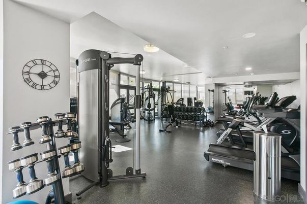 Fitness Equipment, Gym, Interior, Recessed Lighting