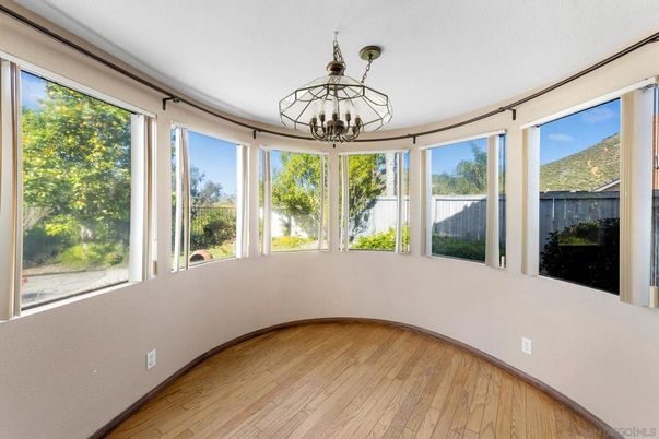 Chandelier, Interior, Sun Room, Wood Texture Flooring