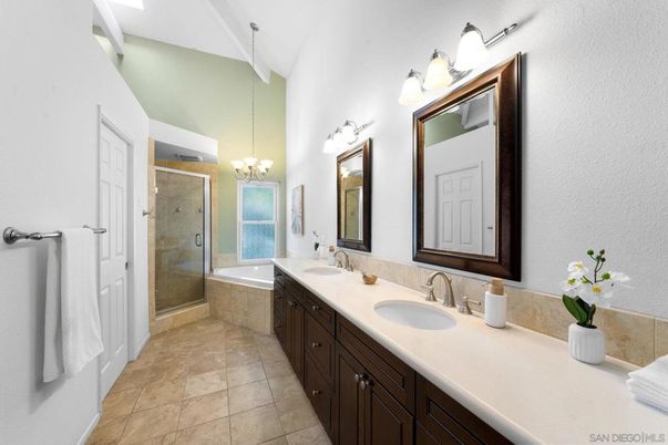 Bathroom, Dual Sink Vanities, Glass Shower, Interior