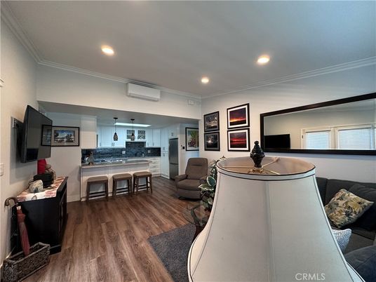 Dining room, Interior, Kitchen, Living room, Pendant Lights, Recessed Lighting, Wood Texture Flooring