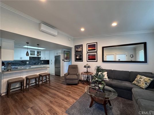 Interior, Kitchen, Living room, Pendant Lights, Recessed Lighting, Wood Texture Flooring