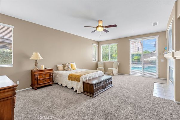 Bedroom, Fireplace, Interior