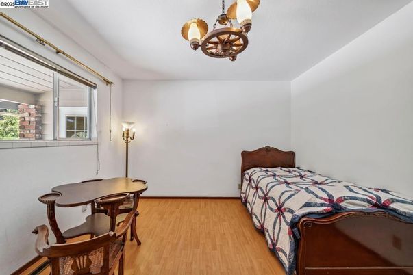 Bedroom, Chandelier, Interior, Wood Texture Flooring