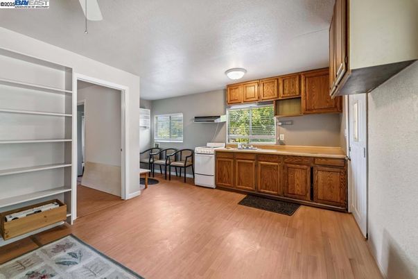 Interior, Kitchen, Wood Texture Flooring