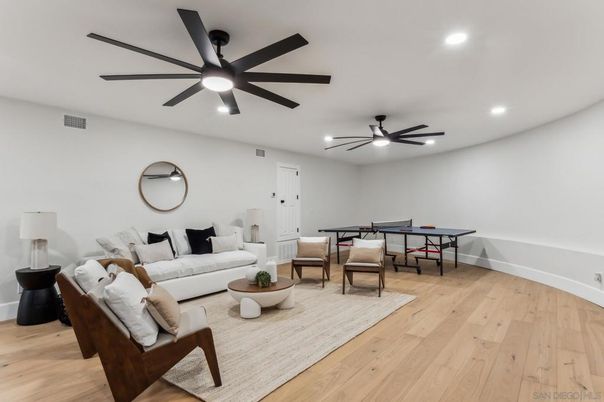 Game Room, Interior, Living room, Recessed Lighting, Wood Texture Flooring