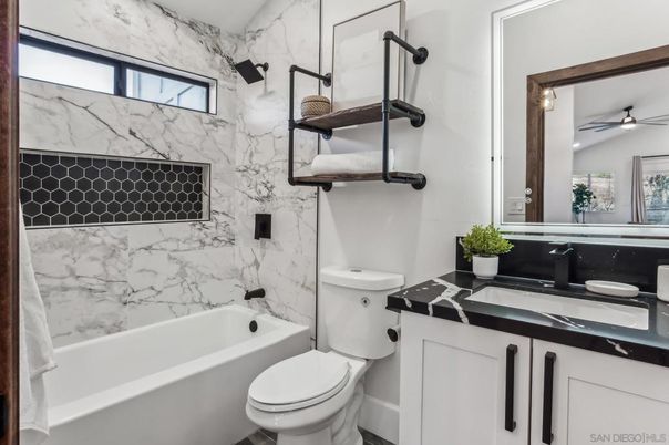 Bathroom, Interior, Marble Walls