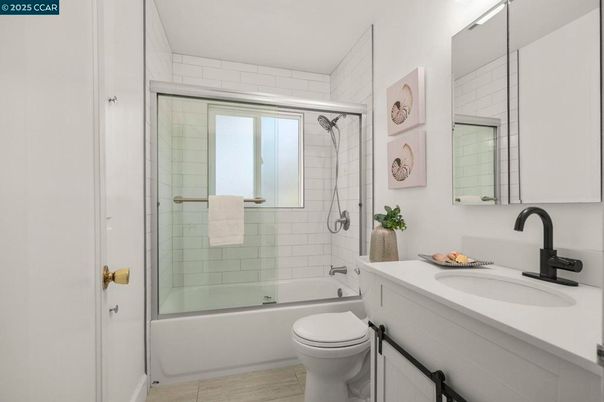 Bathroom, Glass Shower, Interior, Wood Texture Flooring