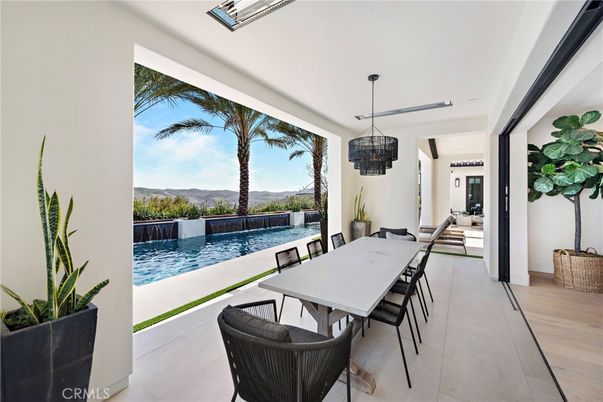 Dining room, Exterior, Pendant Lights, Pool