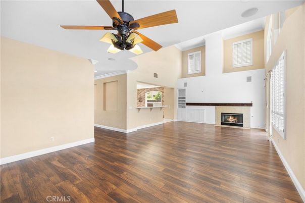 Empty room, Fireplace, Interior, Wood Texture Flooring