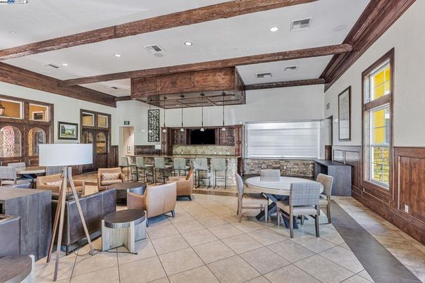 Dining room, Interior, Recessed Lighting, Wooden Beams