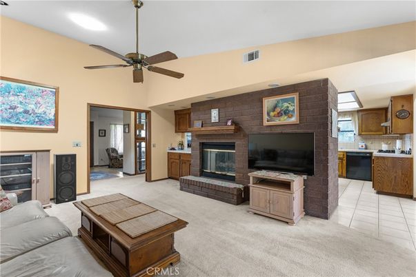 Fireplace, Interior, Kitchen, Living room