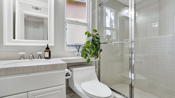Bathroom, Glass Shower, Interior, Tile Countertops