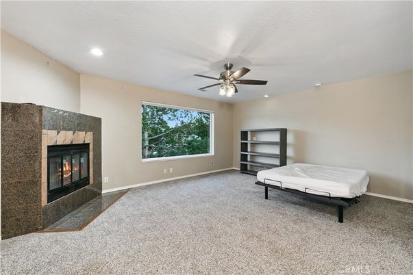 Bedroom, Fireplace, Interior, Recessed Lighting
