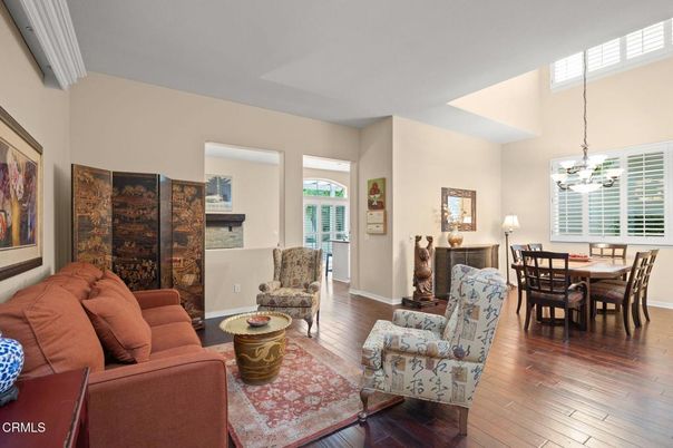 Dining room, Interior, Living room, Pendant Lights, Wood Texture Flooring