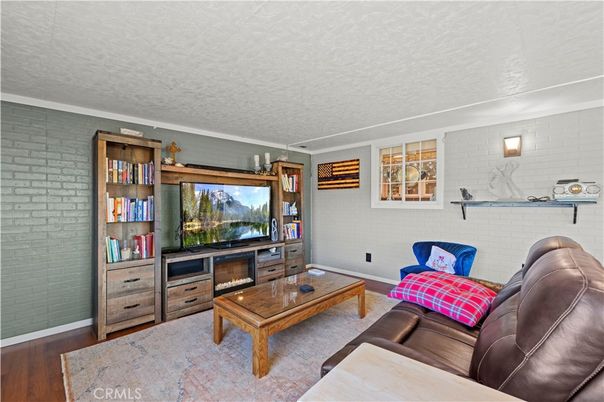 Interior, Living room, Stone Walls, Wood Texture Flooring