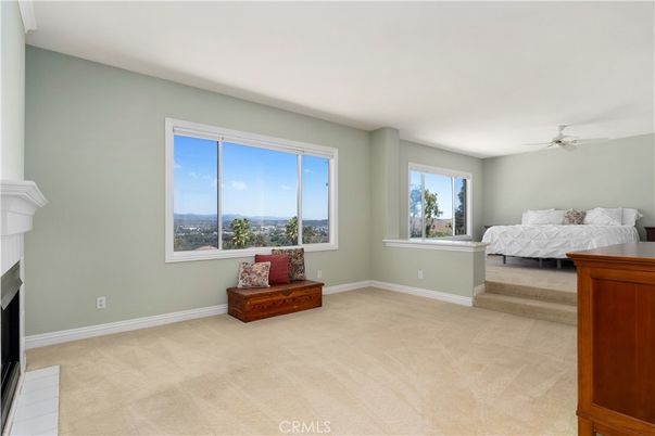 Bedroom, Fireplace, Interior