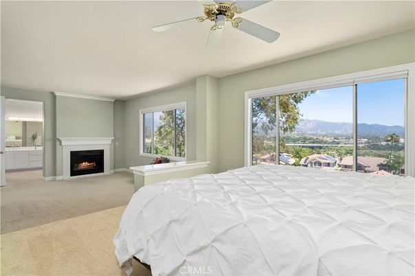 Bedroom, Fireplace, Interior