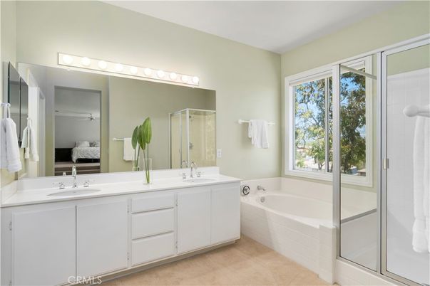 Bathroom, Dual Sink Vanities, Glass Shower, Interior