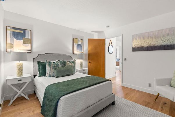 Bedroom, Interior, Wood Texture Flooring