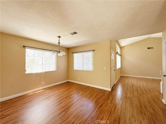 Empty room, Interior, Pendant Lights, Wood Texture Flooring