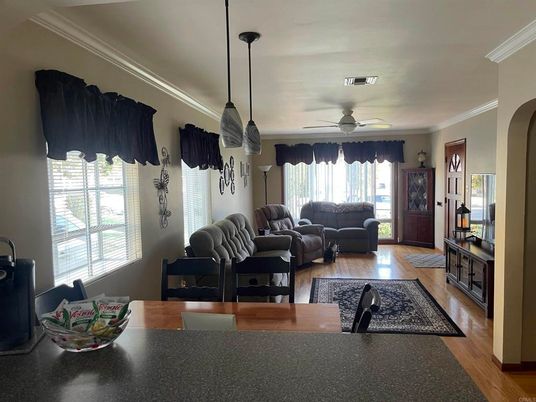 Interior, Living room, Pendant Lights, Wood Texture Flooring
