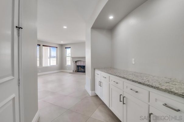 Empty room, Fireplace, Interior, Recessed Lighting