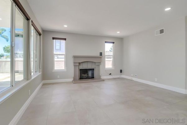 Empty room, Fireplace, Interior, Recessed Lighting