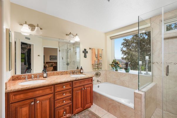 Bathroom, Dual Sink Vanities, Glass Shower, Interior