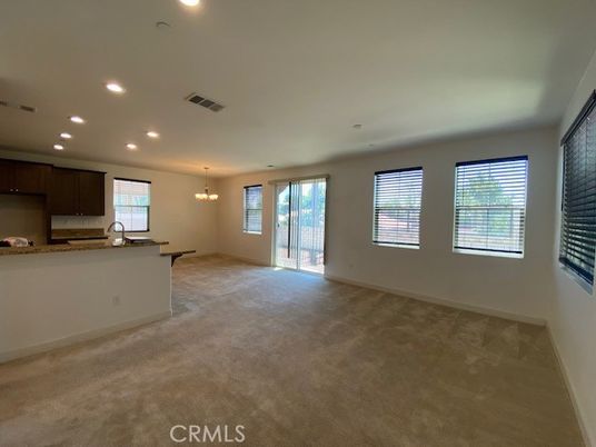 Chandelier, Empty room, Interior, Kitchen, Recessed Lighting