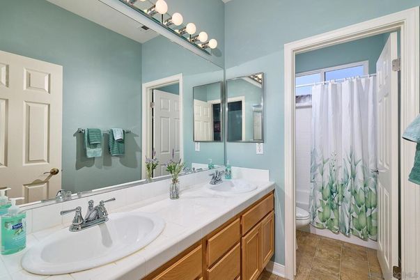 Bathroom, Dual Sink Vanities, Interior, Tile Countertops