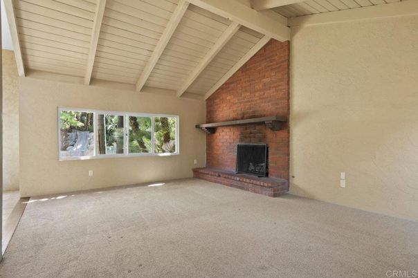 Empty room, Fireplace, Interior, Stone Walls