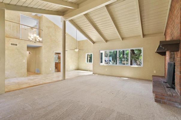 Empty room, Fireplace, Interior