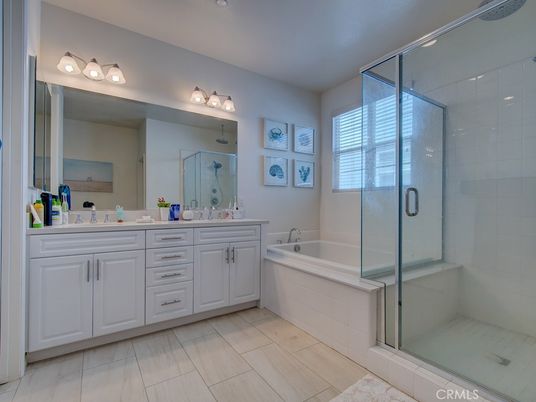 Bathroom, Dual Sink Vanities, Glass Shower, Interior