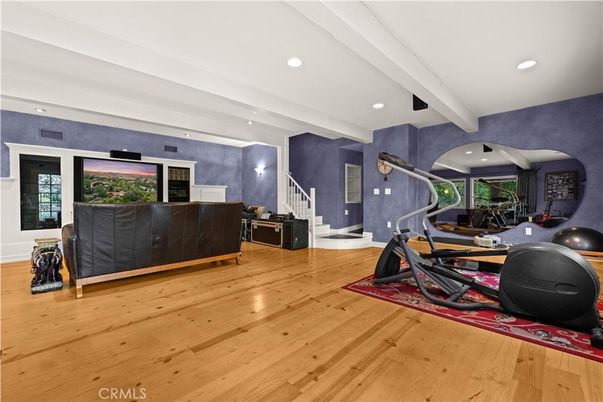 Fitness Equipment, Interior, Recessed Lighting, Wood Texture Flooring