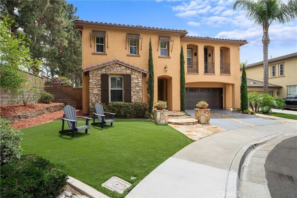 Attached, Backyard, Exterior, Facade, Mediterranean