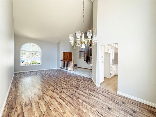 Chandelier, Empty room, Interior, Wood Texture Flooring