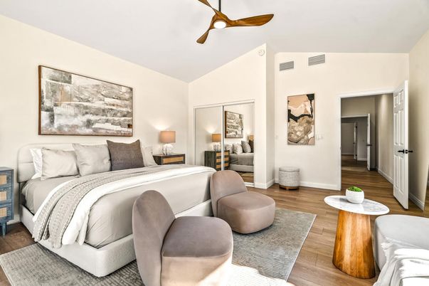 Bedroom, Interior, Wood Texture Flooring