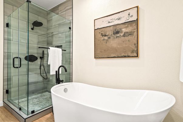 Bathroom, Free Standing Baths, Glass Shower, Interior