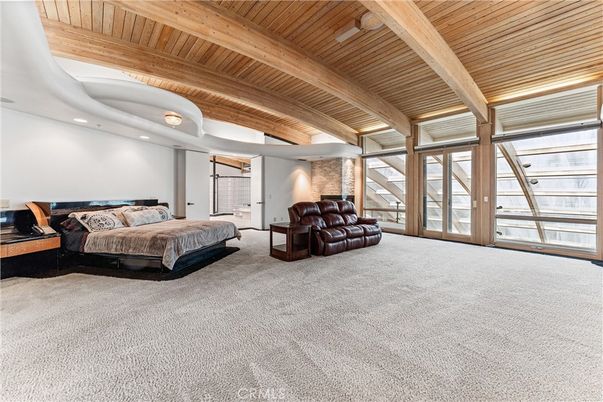 Bedroom, Interior, Recessed Lighting, Wooden Beams, Wooden Ceilings