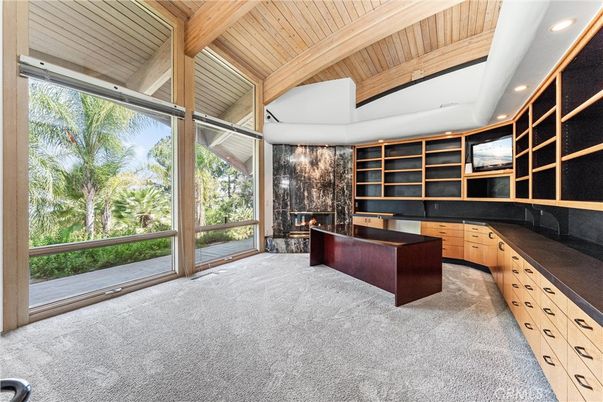 Fireplace, Interior, Recessed Lighting, Wooden Beams, Wooden Ceilings