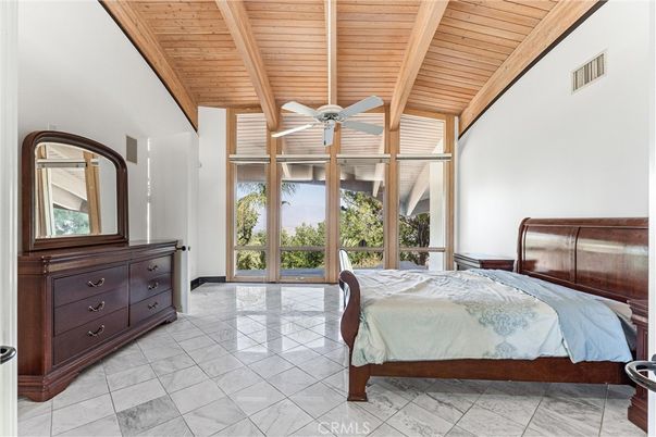 Bedroom, Interior, Marble, Wooden Beams, Wooden Ceilings