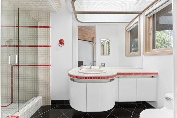Bathroom, Glass Shower, Interior, Tile Countertops