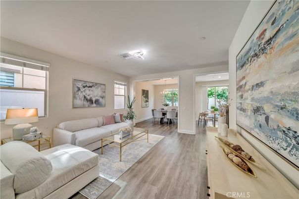 Chandelier, Dining room, Interior, Living room, Recessed Lighting, Wood Texture Flooring