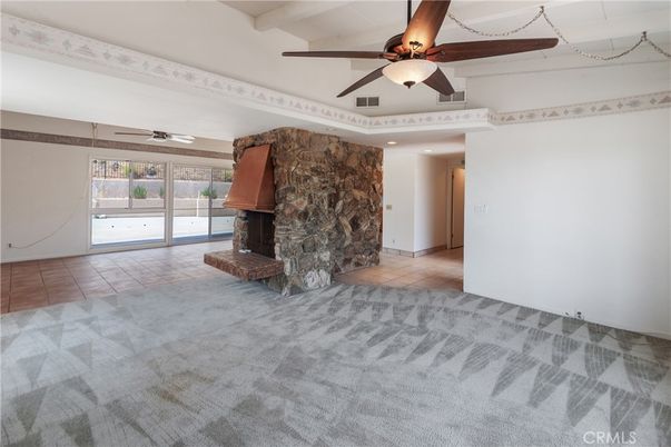 Empty room, Fireplace, Interior, Recessed Lighting