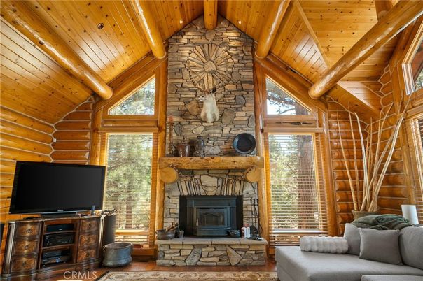Fireplace, Interior, Stone Walls, Wooden Beams, Wooden Ceilings, Wooden Walls